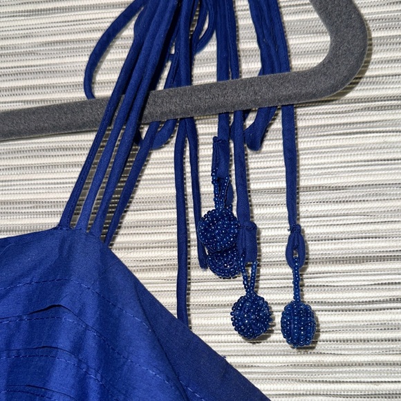 Farm Rio Blue Lace Sleeveless Maxi Dress Sz. M - Picture 8 of 11